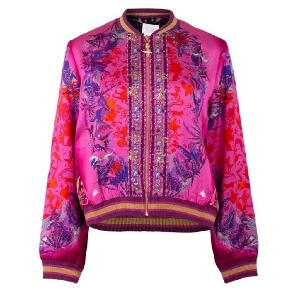 Camilla Tropic Of Neon Bomber Jacket Reversible Small - Picture 2 of 14